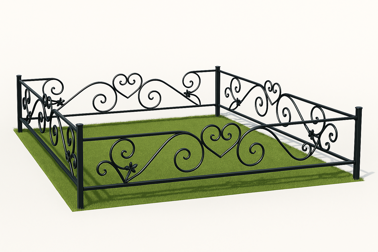 кованая ограда на кладбище