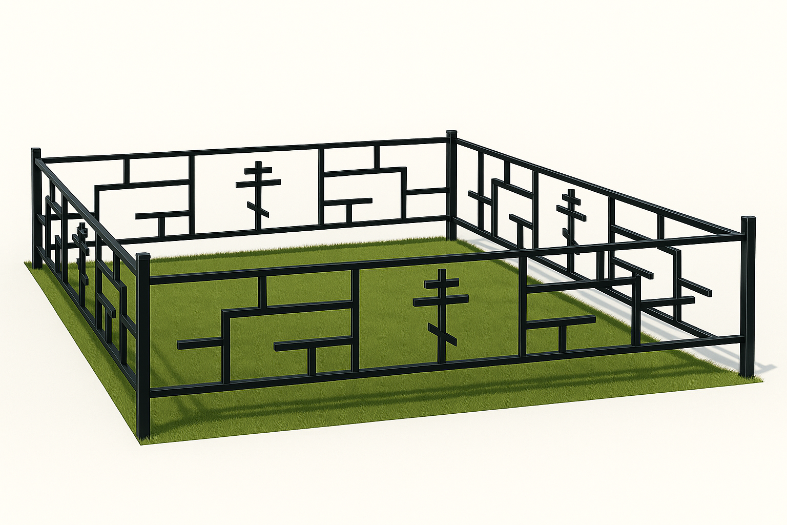гранитная ограда на кладбище