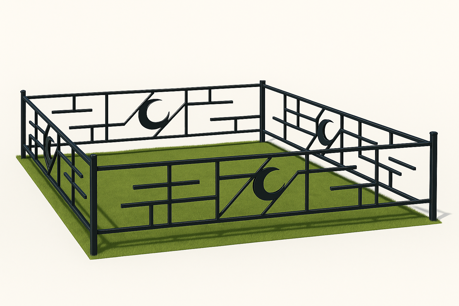 металлическая ограда на кладбище