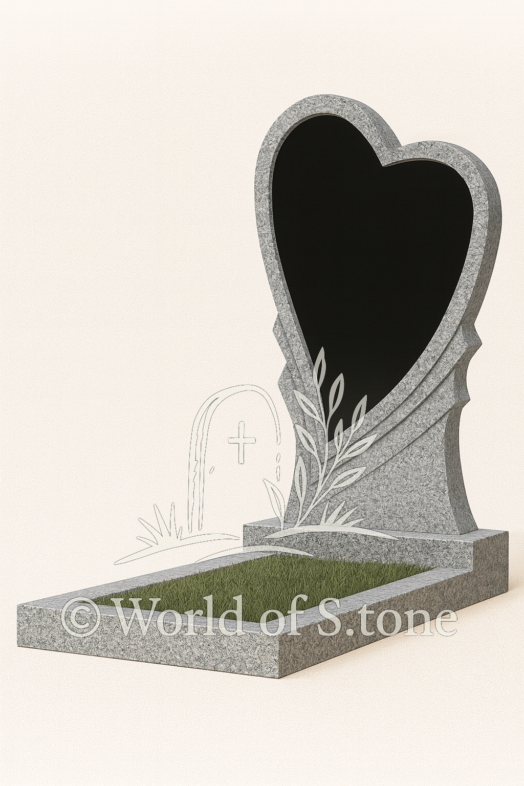 комбинированный памятник из гранита на могилу Нягань