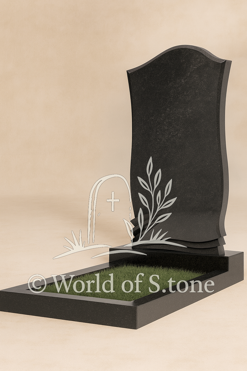 памятник гранит волна