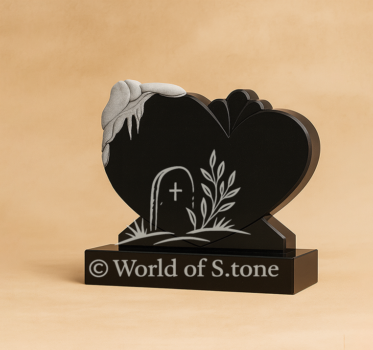 семейный памятник на двоих из гранита Нягань